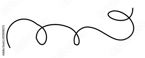 Hand drawn line loop vector illustration. Scribble abstract doodle line