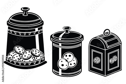 vector illustration of a tin can with a lid