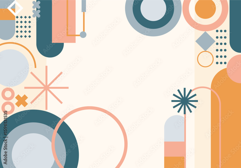 Fototapeta premium Colorful Flat Abstract Geometric Background