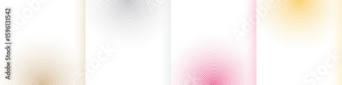 moden abstract halftone white background set in four colors