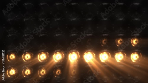 Lights Flashing Wall Showtec VJ Stage Floodlight 4K Blinder Blinking Lights Flash Club Flashlights Disco Lights Matrix Beam Lights Bulb Halogen Headlamp Lamp Nightclub Turn Off On Loop
