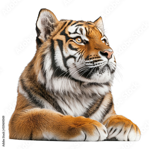 Majestic tiger portrait showcasing fierce beauty
