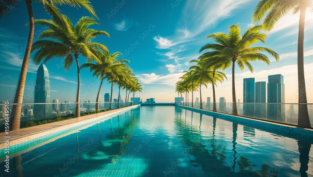 Fototapeta premium A1 Luxus Schwimmbad