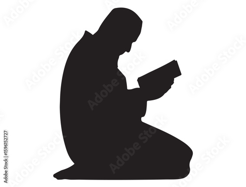 MUSLIM PRAYING SILHOUETTE 