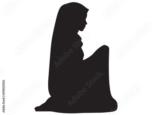 MUSLIM PRAYING SILHOUETTE 