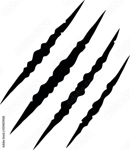 Dinosaur Claw Scratches icon vector silhouette design