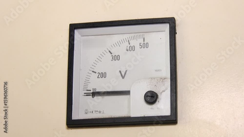 White pressure gauge with black arrow and numbers close-up