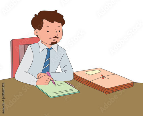 Lawyer isolated on white background