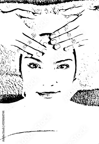 Facial massage at spa salon