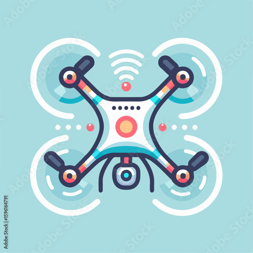 camera drone vector illustration 