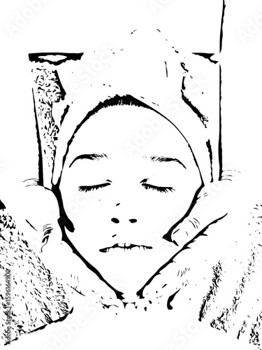 Young woman at spa retreat