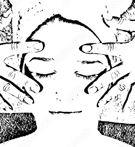 Eyes skin facial massage