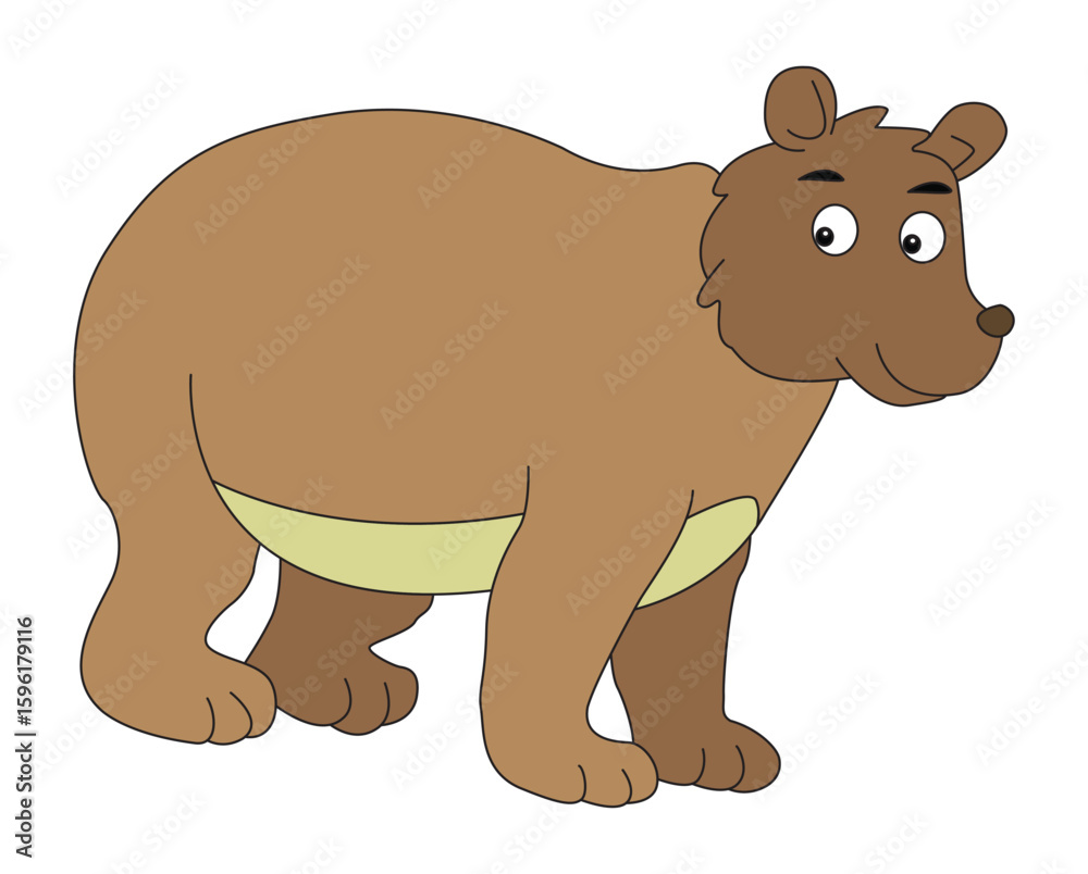 Obraz premium Bear animal isolated on white background