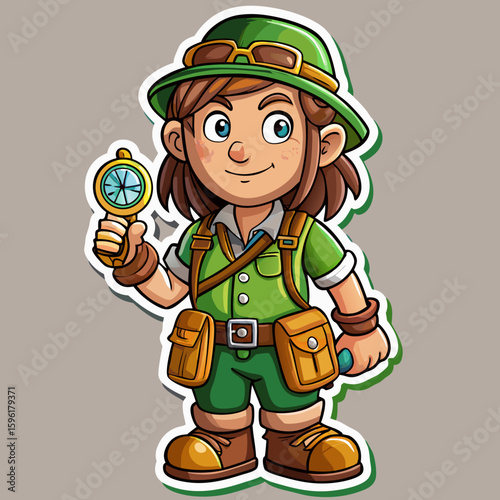 Explorer Girl with Compass