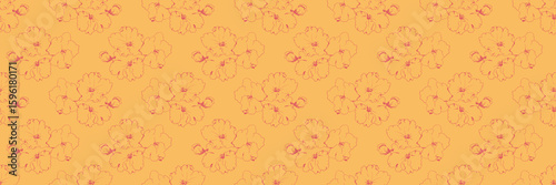 Elegant, seamless floral pattern in warm amber tones.  Subtle texture and repeating motif create a sophisticated design ideal for backgrounds, textiles, or branding.