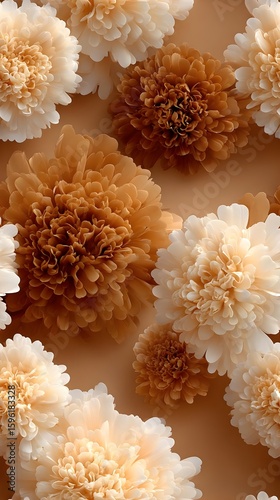 Elegant floral pattern in warm tones
