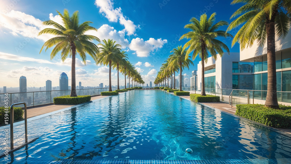 Fototapeta premium A1 Luxus Schwimmbad