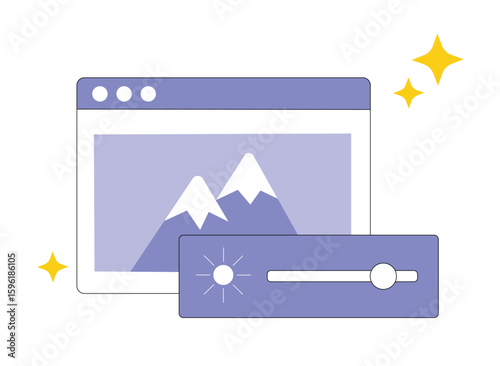 Image Editing Interface with Brightness Adjustment
