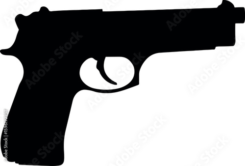 Pistol vector silhouette design