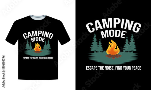 Camping Mode T Shirt Design.ai