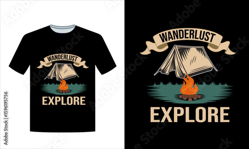 Wanderlust Explore Camping T Shirt Design.ai