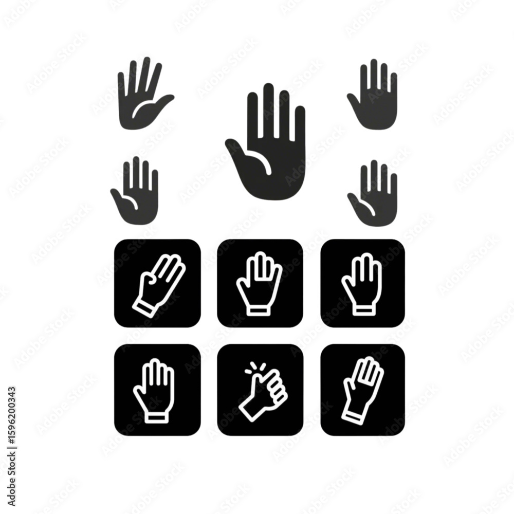 Fototapeta premium hand sign icon set