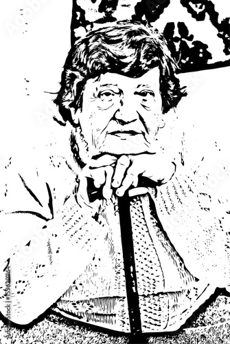 Portrait of elderly woman