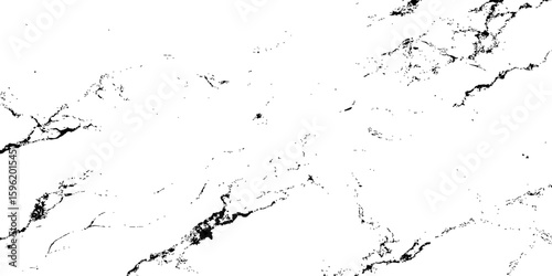 "A high-contrast, black and white abstract texture resembling distressed marble or cracked ice, with organic, flowing lines and scattered dark splotches against a pure white background. 