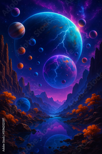 earth and moon