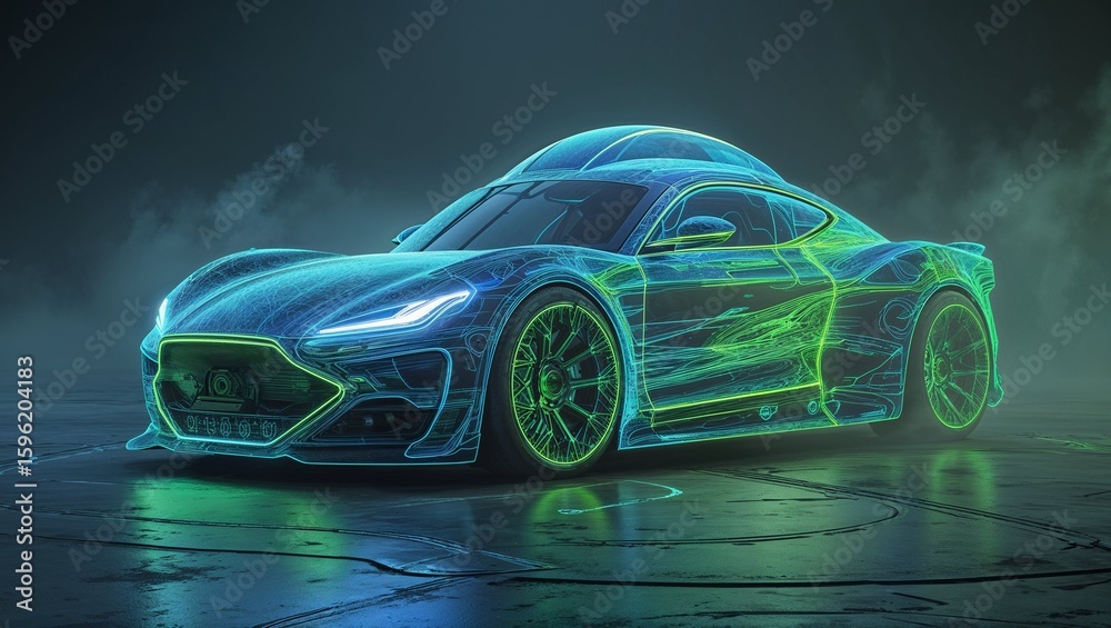 Fototapeta premium A1 Zukünftige Auto Kreation