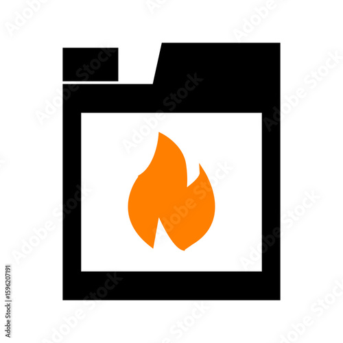 fire and gas icon vector illustration