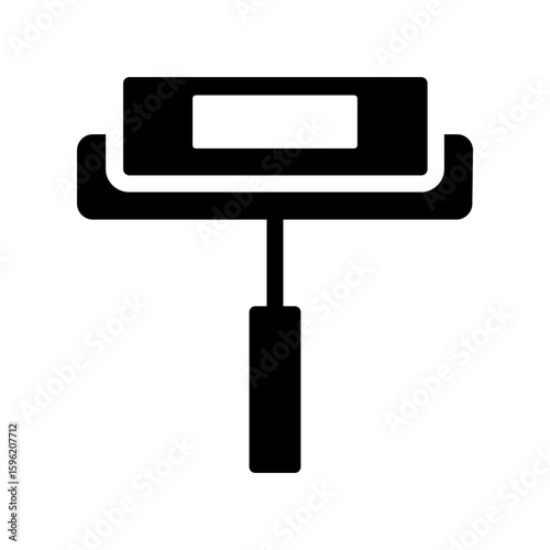 paint roller black glyph icon