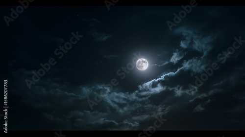night sky with moon
