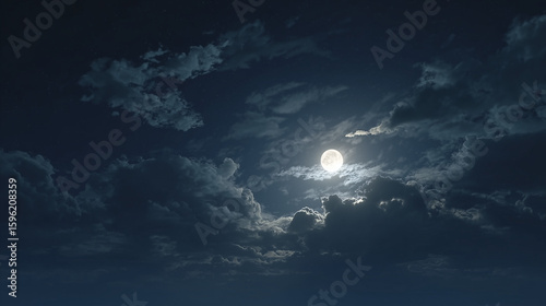 Obraz na płótnie night sky with moon