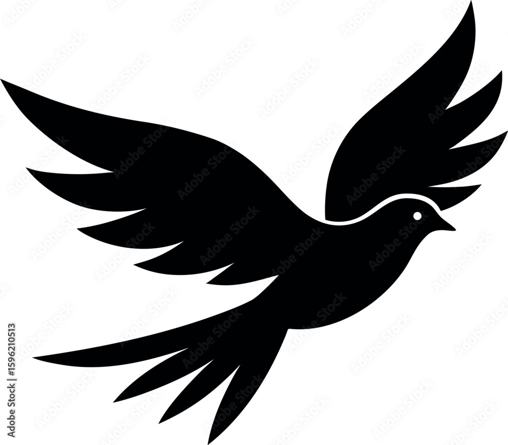 Obraz premium Flying Bird Silhouette