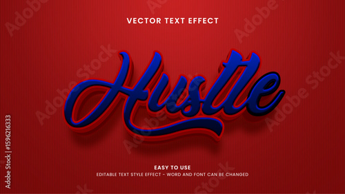 hustle editable text effect