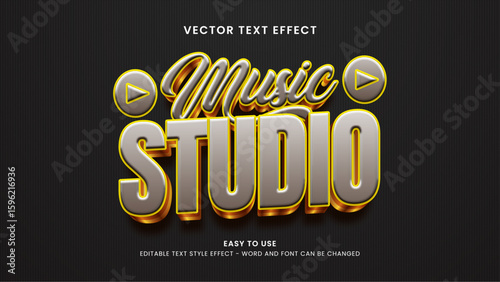 music studio editable text effect