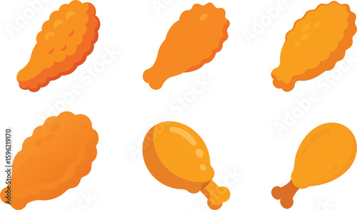 Chicken Fry Vector Illustration