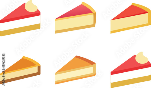 Cheesecake Vector Illustration