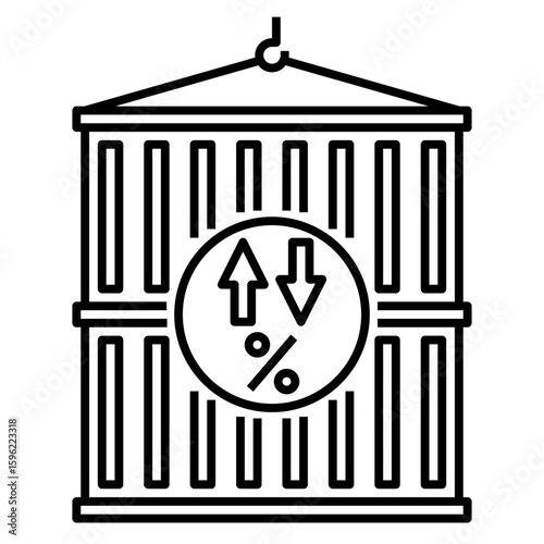 Reciprocal tariffs icon outline style