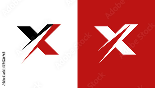 Creative letter X logo design vektor illustration template