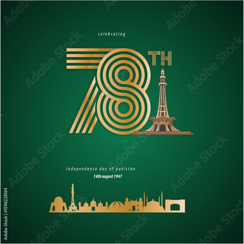 Pakistan Independence Day Poster – 78 Years of Freedom