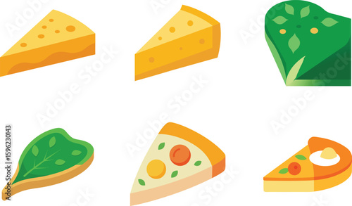 Frittata Vector Illustration Set