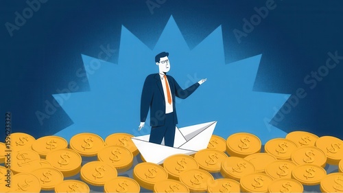 Navigating financial waters: Business leader at the helm of prosperity