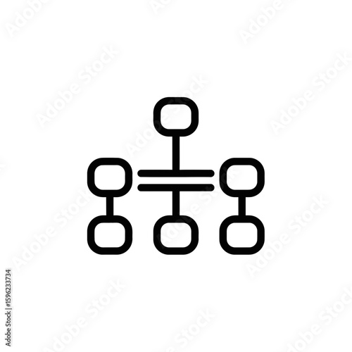 Corporate Fundamentals Icon with Network Structure Representation  