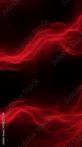 Fiery Red Luminous Waves Abstract Background