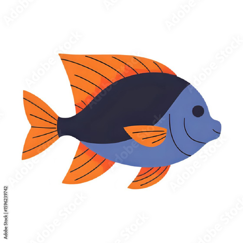 vector illustration of a fish