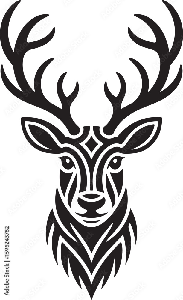 Fototapeta premium Majestic Deer Head Vector Bundle