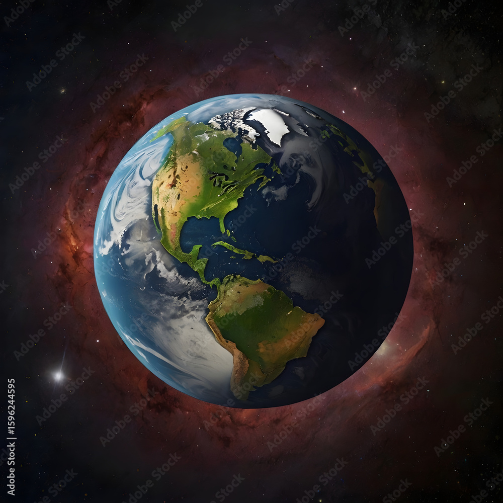 Obraz premium Planet Earth in deep space