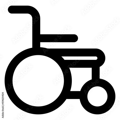 Icono silla de ruedas con líneas 